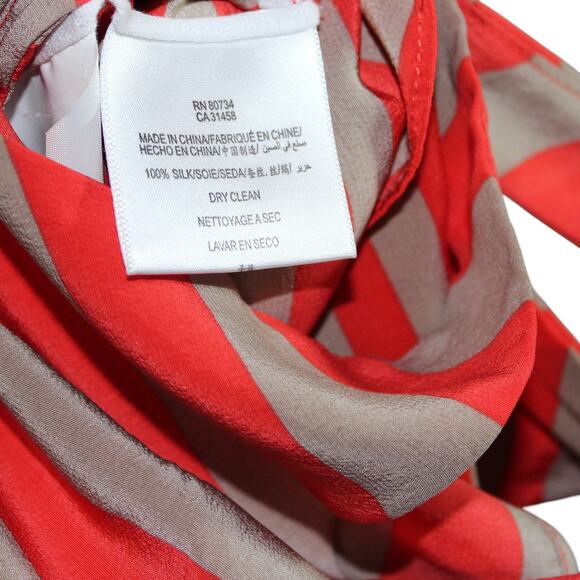 BCBGMaxAzria 100% Silk Tank Top Striped Top Size M - Picture 9 of 9